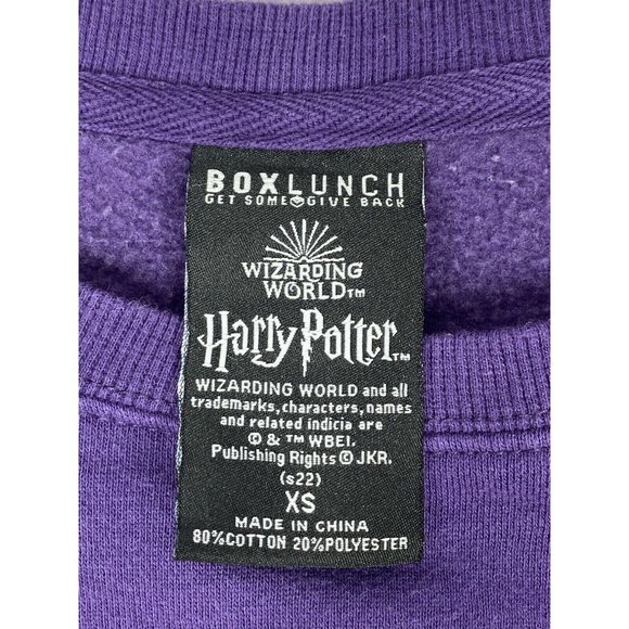 Boxlunch Harry Potter Wizarding World Deathly Hollows Logo Floral Crewneck Sz S - Picture 3 of 12